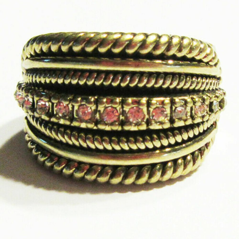 PD-56 Premier Designs Jewelry NOBLE Ring in Antiqued Gold - Picture 2 of 4